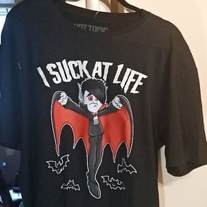 Hot Topic - Size XL "I Suck At Life" Graphic T-shirt